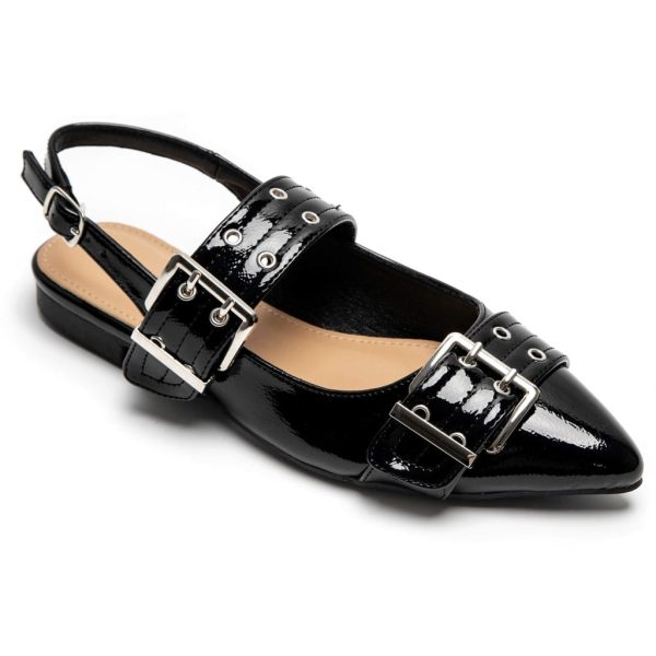 Odaline dame slingback ballerinaer 2272-1 - Black