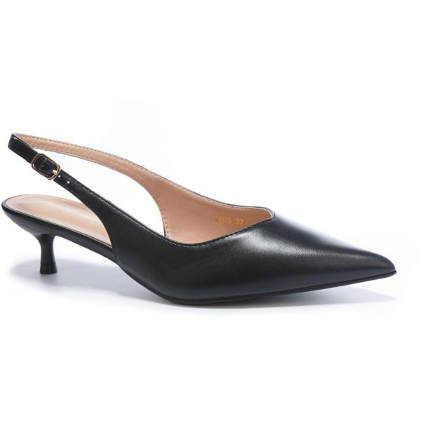 Abigail dame stiletter med slingback M105 - Black