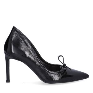 A8101 Pumps med sløjfe - Black Naplack