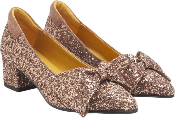 Sløjfepump i Funklende Glitter