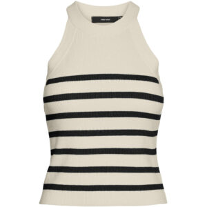 VERO MODA DAME TOP VMSABA - Birch Stripes black