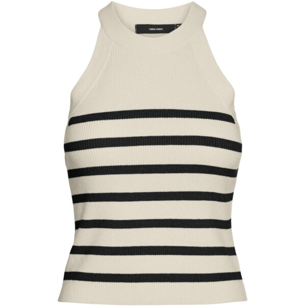 VERO MODA DAME TOP VMSABA - Birch Stripes black